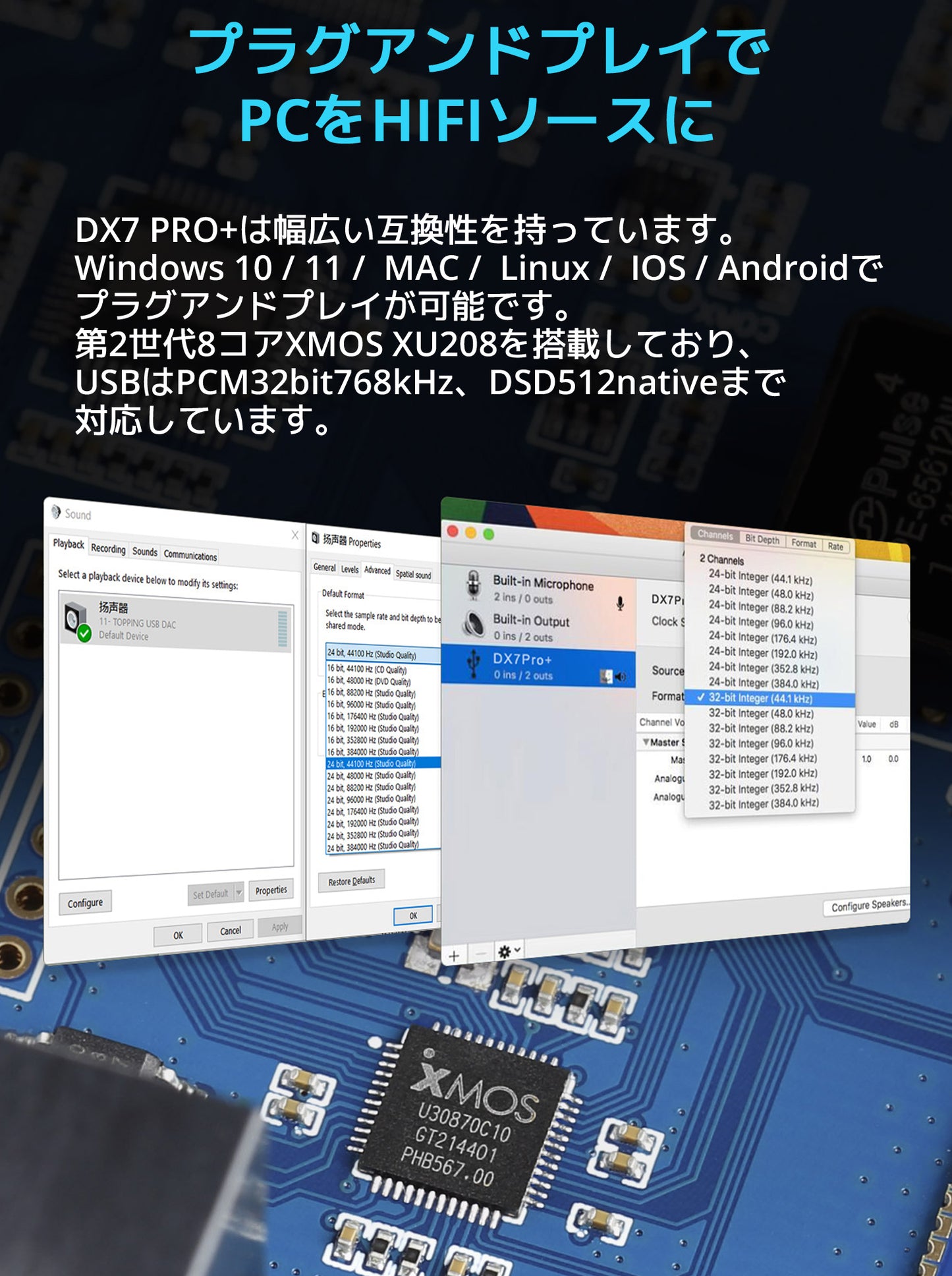 TOPPING DX7 Pro+ DAC ヘッドホンアンプ 1年保証付き