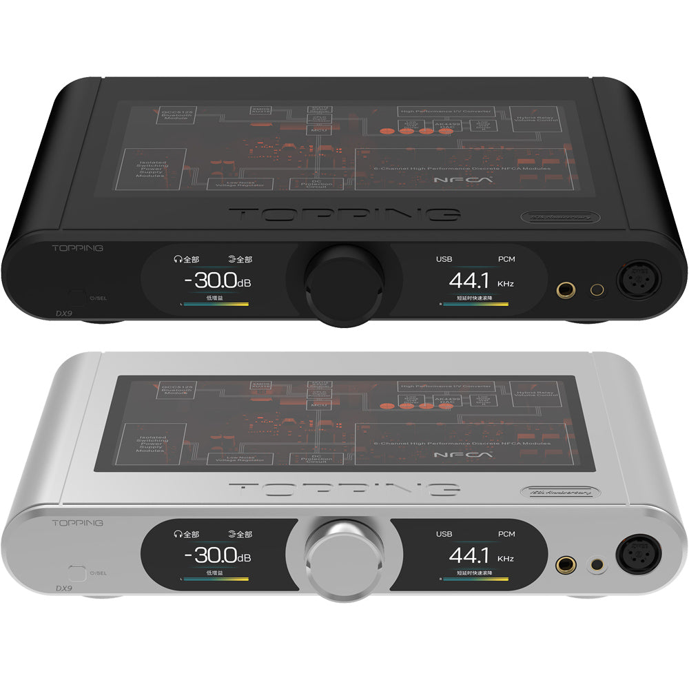 1年保証 Topping DX9 DAC ヘッドホンアンプ AK4499EQ トッピング ハイレゾ NFCA ヘッドフォン アンプ AK4118 Bluetooth5.1 LDAC USB OPT COAX AES I2S Iis 入力 バランス XLR RCA 出力 6.35mm 4-PIN-XLR 4.4mmヘッドホン出力 高音質 オーディオ DAコンバーター