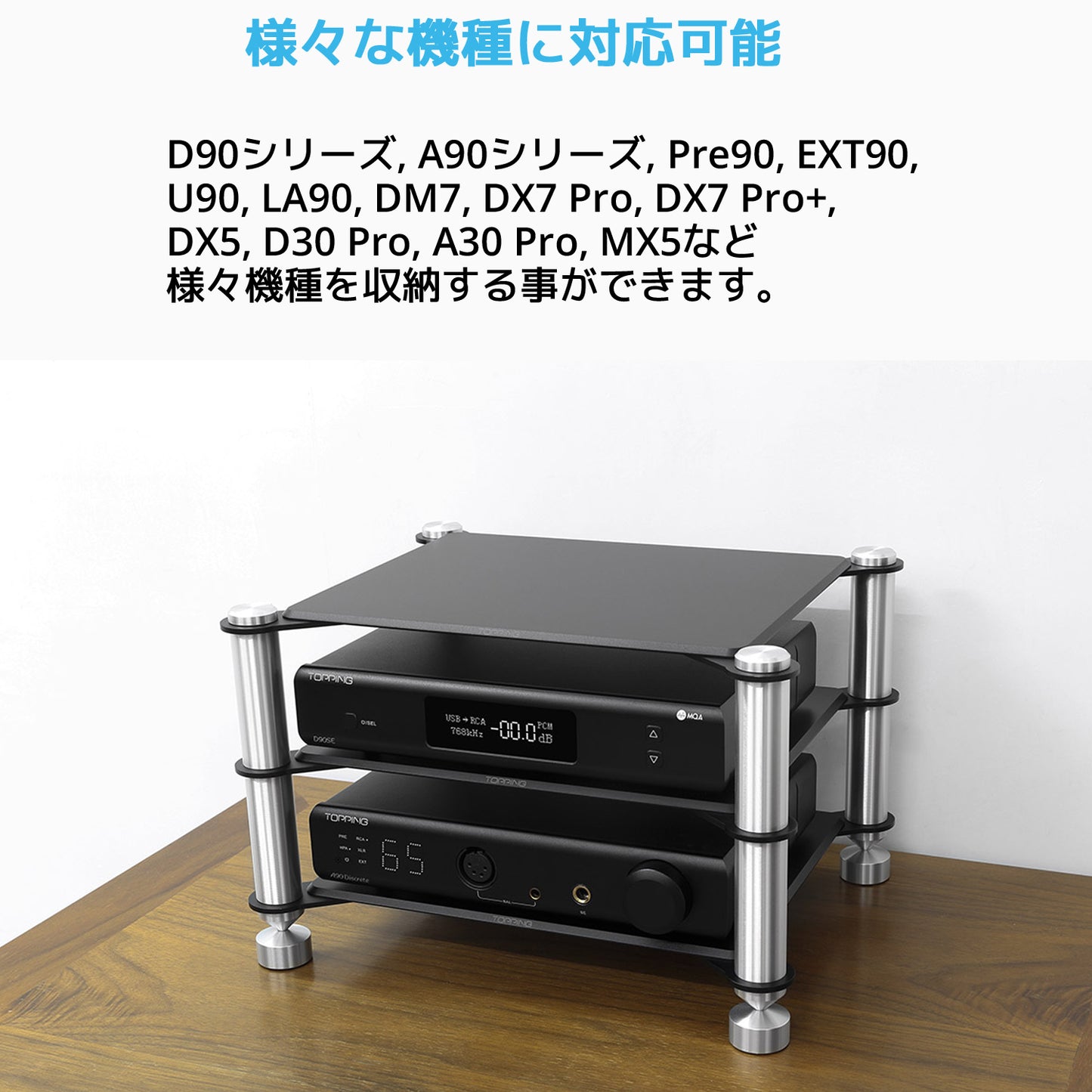 様々な機種に対応可能 D90シリーズ, A90シリーズ, Pre90, EXT90, U90, LA90, DM7, DX7 Pro, DX7 Pro+, DX5, D30 Pro, A30 Pro, MX5など様々機種を収納する事ができます。
