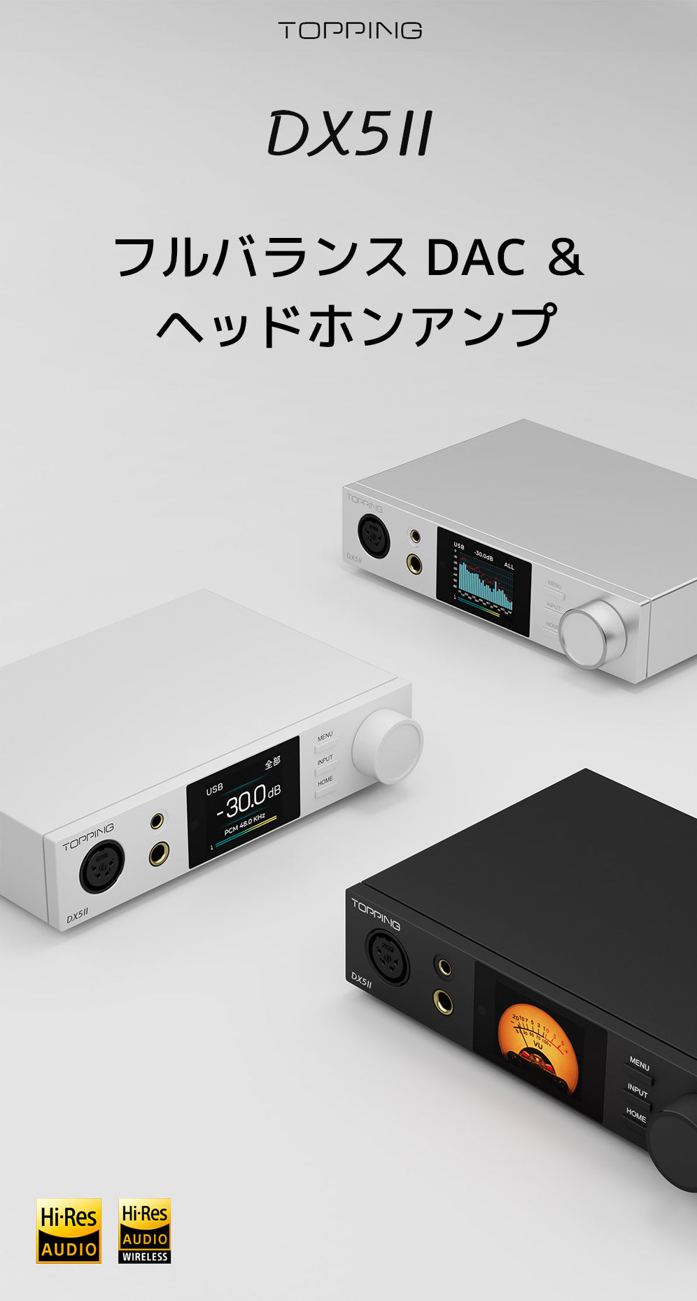 Topping トッピング DX5 II フルバランスDAC & ヘッドホンアンプ
